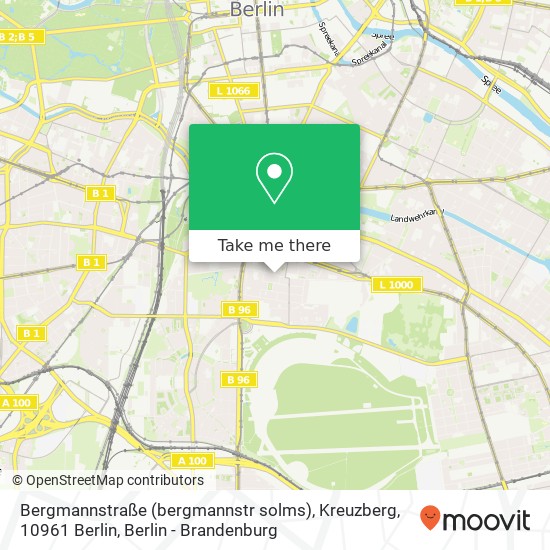 Bergmannstraße (bergmannstr solms), Kreuzberg, 10961 Berlin map