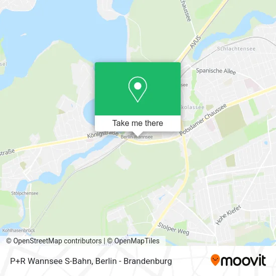 Карта P+R Wannsee S-Bahn