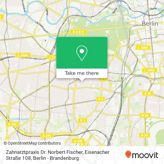 Карта Zahnarztpraxis Dr. Norbert Fischer, Eisenacher Straße 108