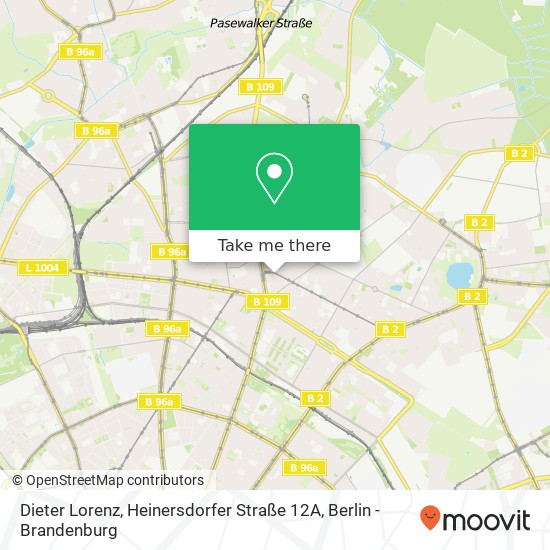 Карта Dieter Lorenz, Heinersdorfer Straße 12A