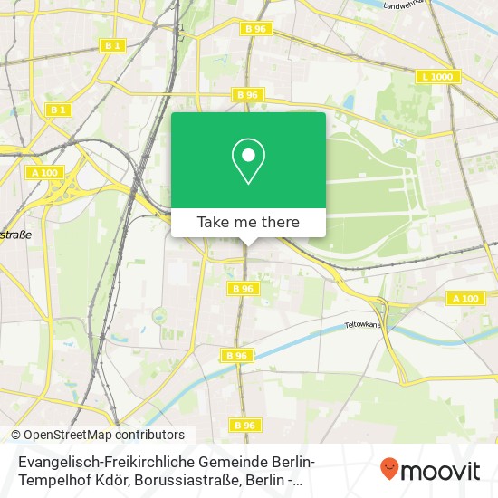 Evangelisch-Freikirchliche Gemeinde Berlin-Tempelhof Kdör, Borussiastraße map