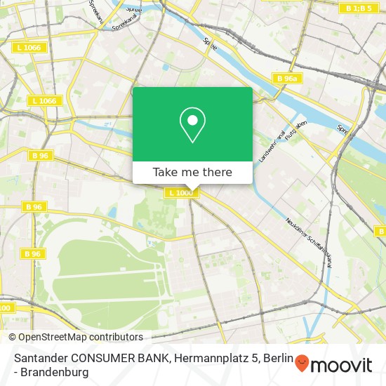 Santander CONSUMER BANK, Hermannplatz 5 map