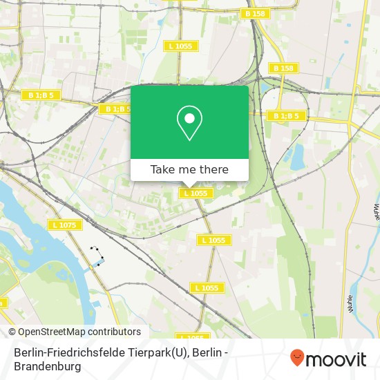 Berlin-Friedrichsfelde Tierpark(U) map