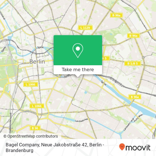 Карта Bagel Company, Neue Jakobstraße 42
