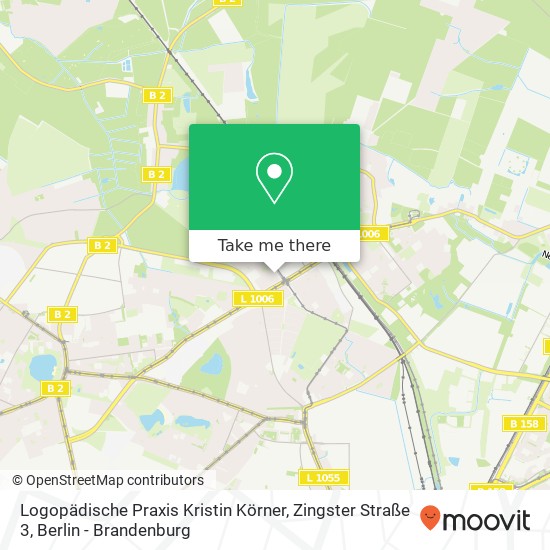 Logopädische Praxis Kristin Körner, Zingster Straße 3 map