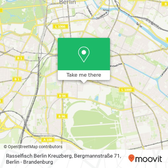 Rasselfisch Berlin Kreuzberg, Bergmannstraße 71 map