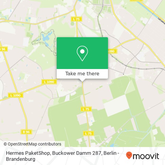 Карта Hermes PaketShop, Buckower Damm 287