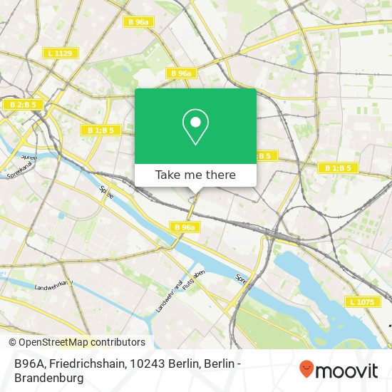 B96A, Friedrichshain, 10243 Berlin map