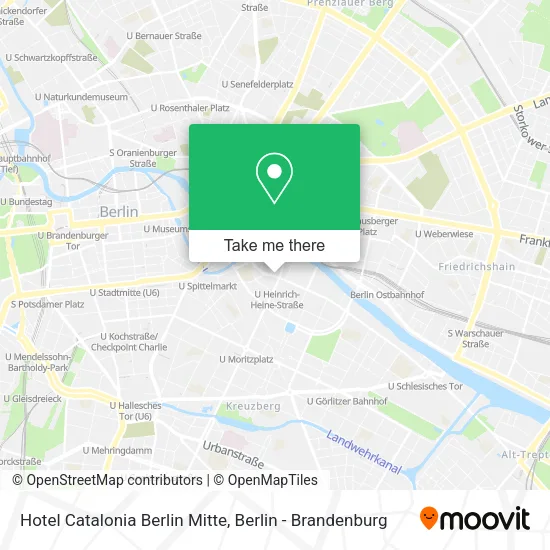 Hotel Catalonia Berlin Mitte map