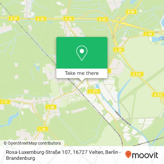 Карта Rosa-Luxemburg-Straße 107, 16727 Velten