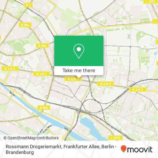 Rossmann Drogeriemarkt, Frankfurter Allee map