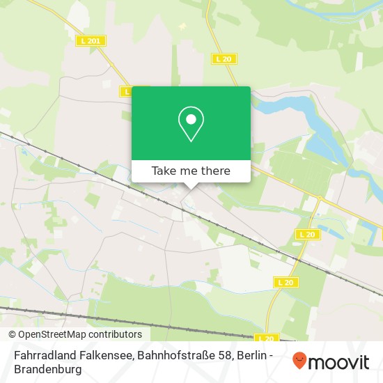 Карта Fahrradland Falkensee, Bahnhofstraße 58