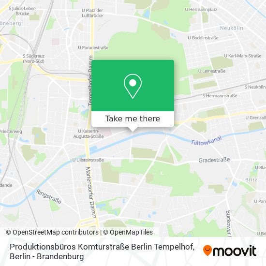 Produktionsbüros Komturstraße Berlin Tempelhof map