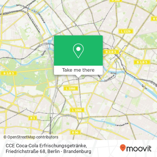 Карта CCE Coca-Cola Erfrischungsgetränke, Friedrichstraße 68