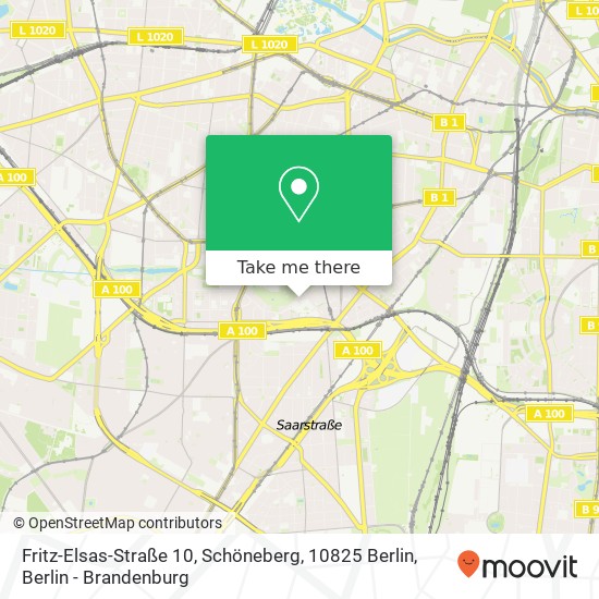 Карта Fritz-Elsas-Straße 10, Schöneberg, 10825 Berlin