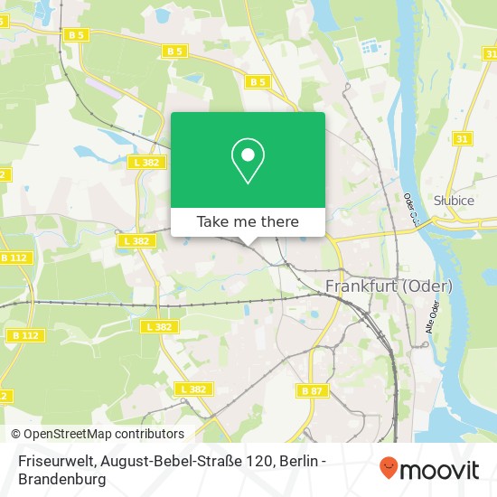 Карта Friseurwelt, August-Bebel-Straße 120