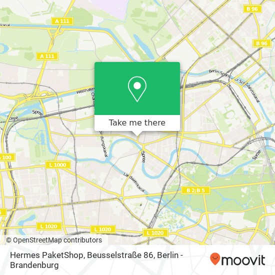 Hermes PaketShop, Beusselstraße 86 map