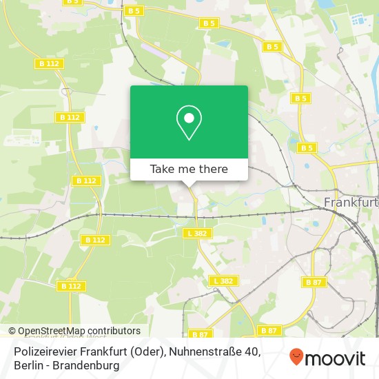 Polizeirevier Frankfurt (Oder), Nuhnenstraße 40 map