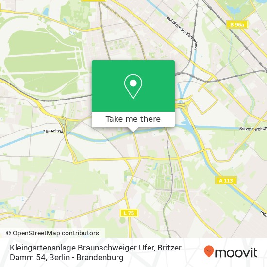 Kleingartenanlage Braunschweiger Ufer, Britzer Damm 54 map