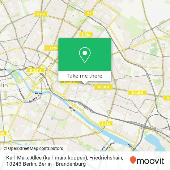 Karl-Marx-Allee (karl marx koppen), Friedrichshain, 10243 Berlin map