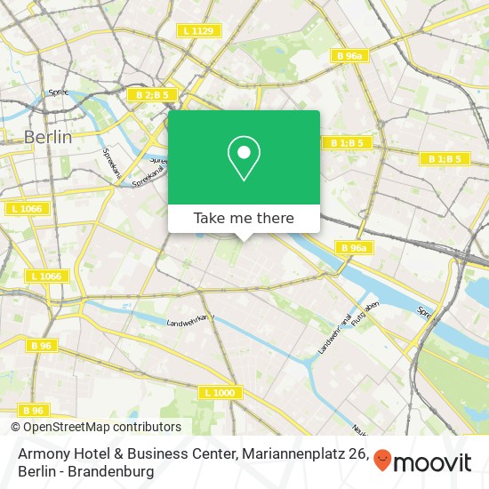 Карта Armony Hotel & Business Center, Mariannenplatz 26