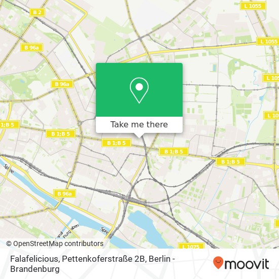 Карта Falafelicious, Pettenkoferstraße 2B