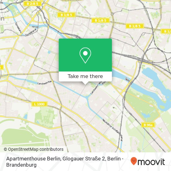 Apartmenthouse Berlin, Glogauer Straße 2 map