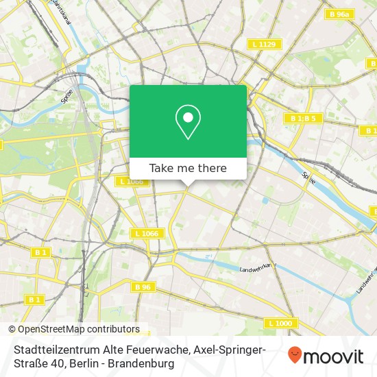 Карта Stadtteilzentrum Alte Feuerwache, Axel-Springer-Straße 40