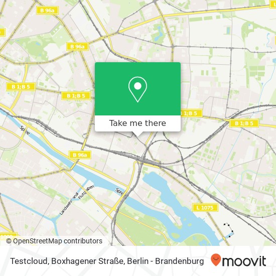 Карта Testcloud, Boxhagener Straße