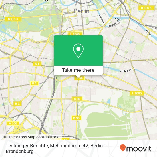 Карта Testsieger-Berichte, Mehringdamm 42