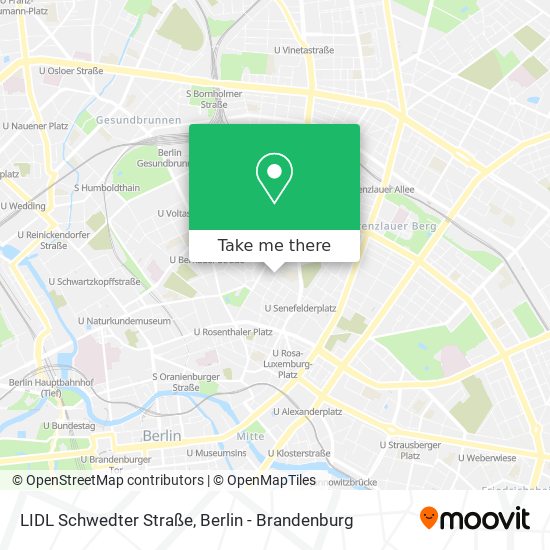 Карта LIDL Schwedter Straße