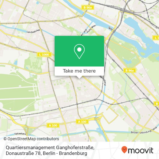 Quartiersmanagement Ganghoferstraße, Donaustraße 78 map