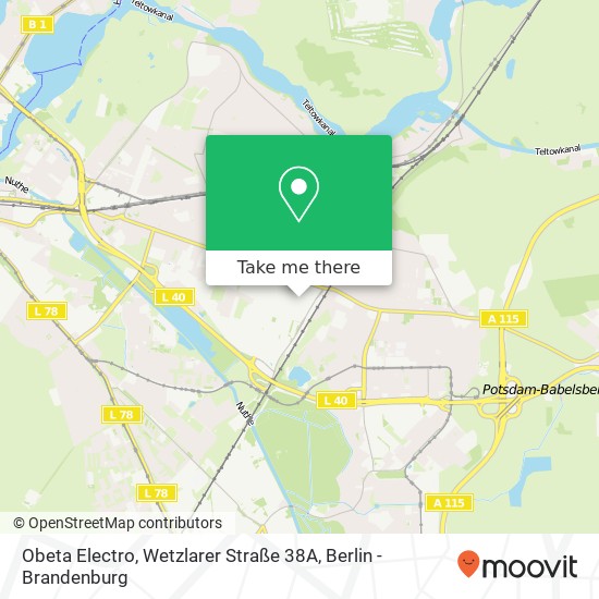 Obeta Electro, Wetzlarer Straße 38A map