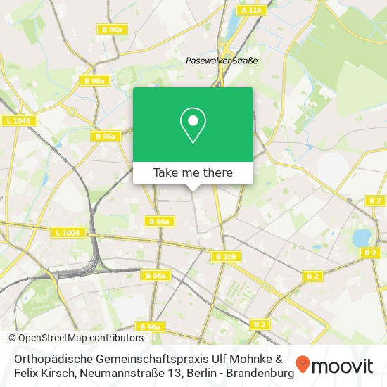 Orthopädische Gemeinschaftspraxis Ulf Mohnke & Felix Kirsch, Neumannstraße 13 map
