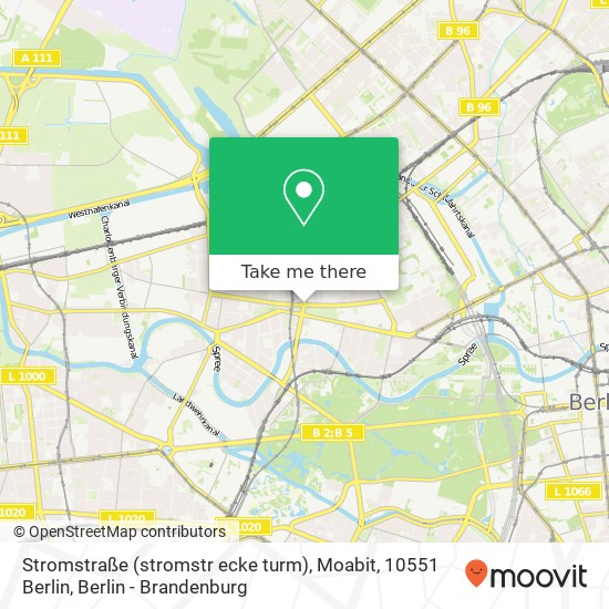 Карта Stromstraße (stromstr ecke turm), Moabit, 10551 Berlin