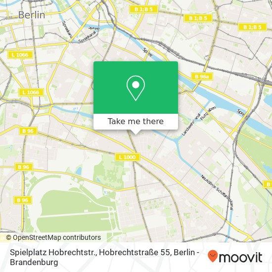 Карта Spielplatz Hobrechtstr., Hobrechtstraße 55