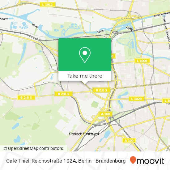 Карта Café Thiel, Reichsstraße 102A