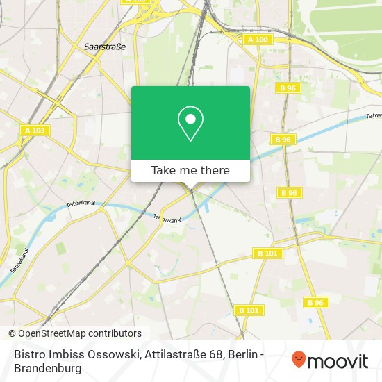 Карта Bistro Imbiss Ossowski, Attilastraße 68