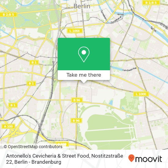Карта Antonello's Cevicheria & Street Food, Nostitzstraße 22