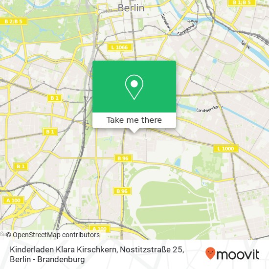 Карта Kinderladen Klara Kirschkern, Nostitzstraße 25