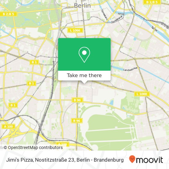 Карта Jimi's Pizza, Nostitzstraße 23
