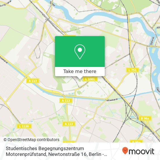 Карта Studentisches Begegnungszentrum Motorenprüfstand, Newtonstraße 16