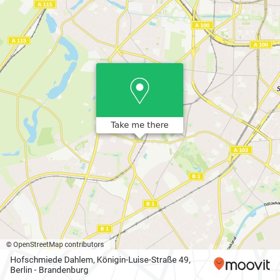 Карта Hofschmiede Dahlem, Königin-Luise-Straße 49