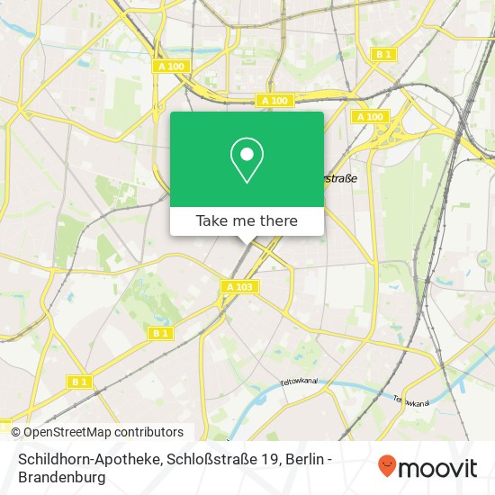 Карта Schildhorn-Apotheke, Schloßstraße 19