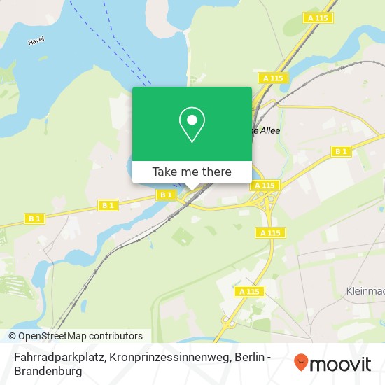 Fahrradparkplatz, Kronprinzessinnenweg map