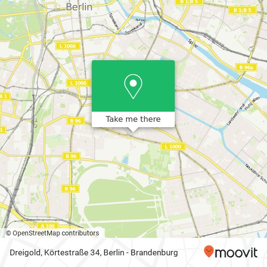 Карта Dreigold, Körtestraße 34
