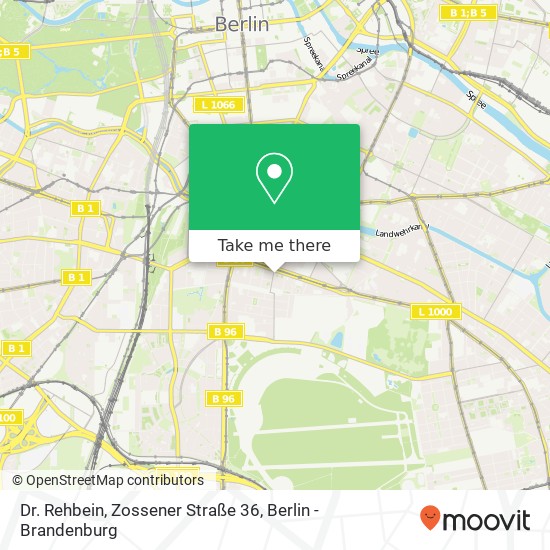Карта Dr. Rehbein, Zossener Straße 36