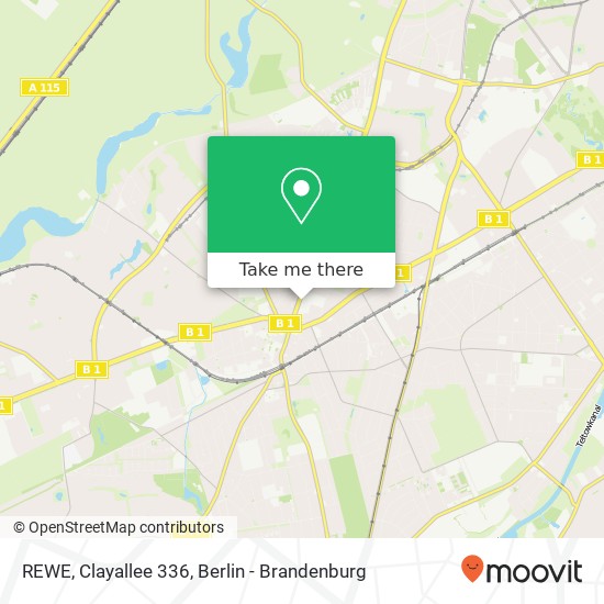 REWE, Clayallee 336 map