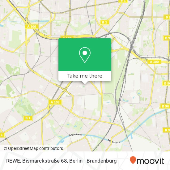 Карта REWE, Bismarckstraße 68