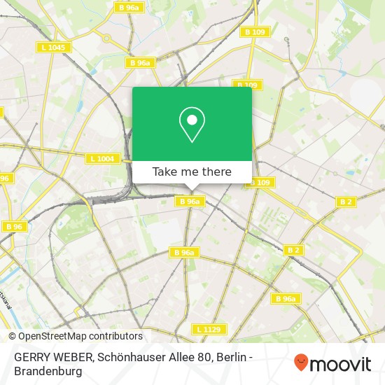 GERRY WEBER, Schönhauser Allee 80 map